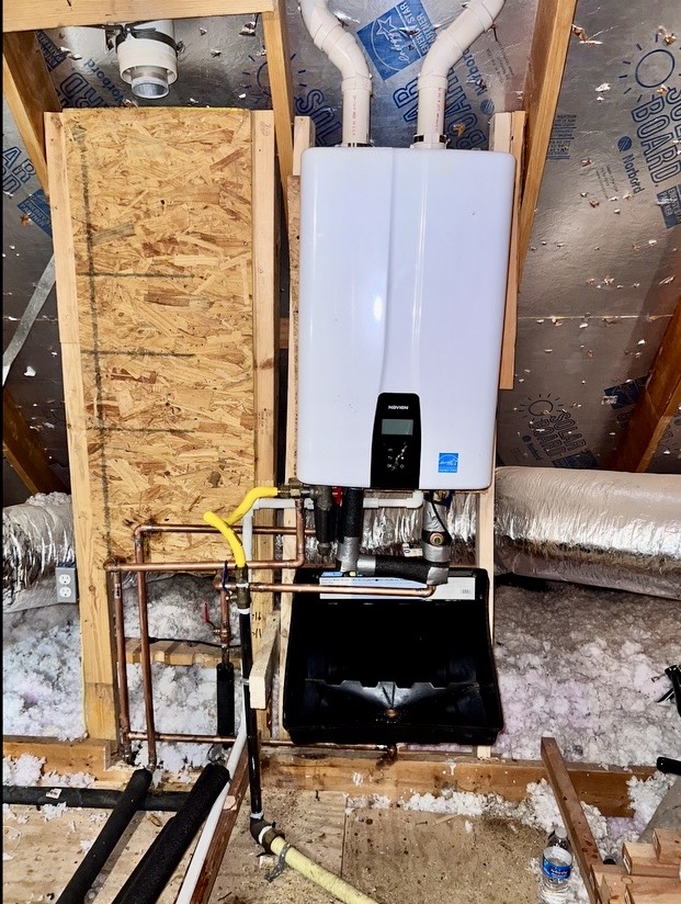 Completed plumbing project