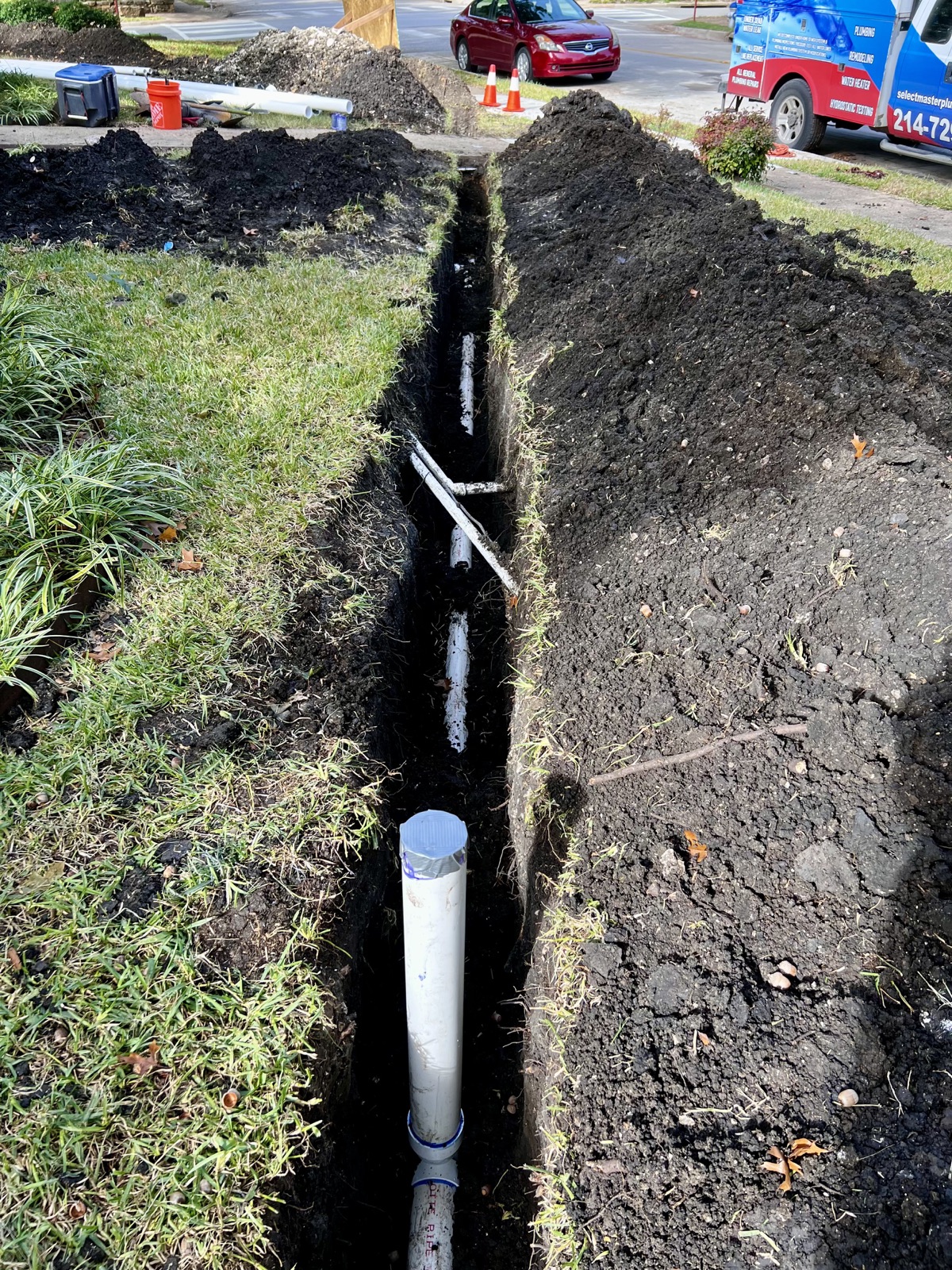 Completed plumbing project