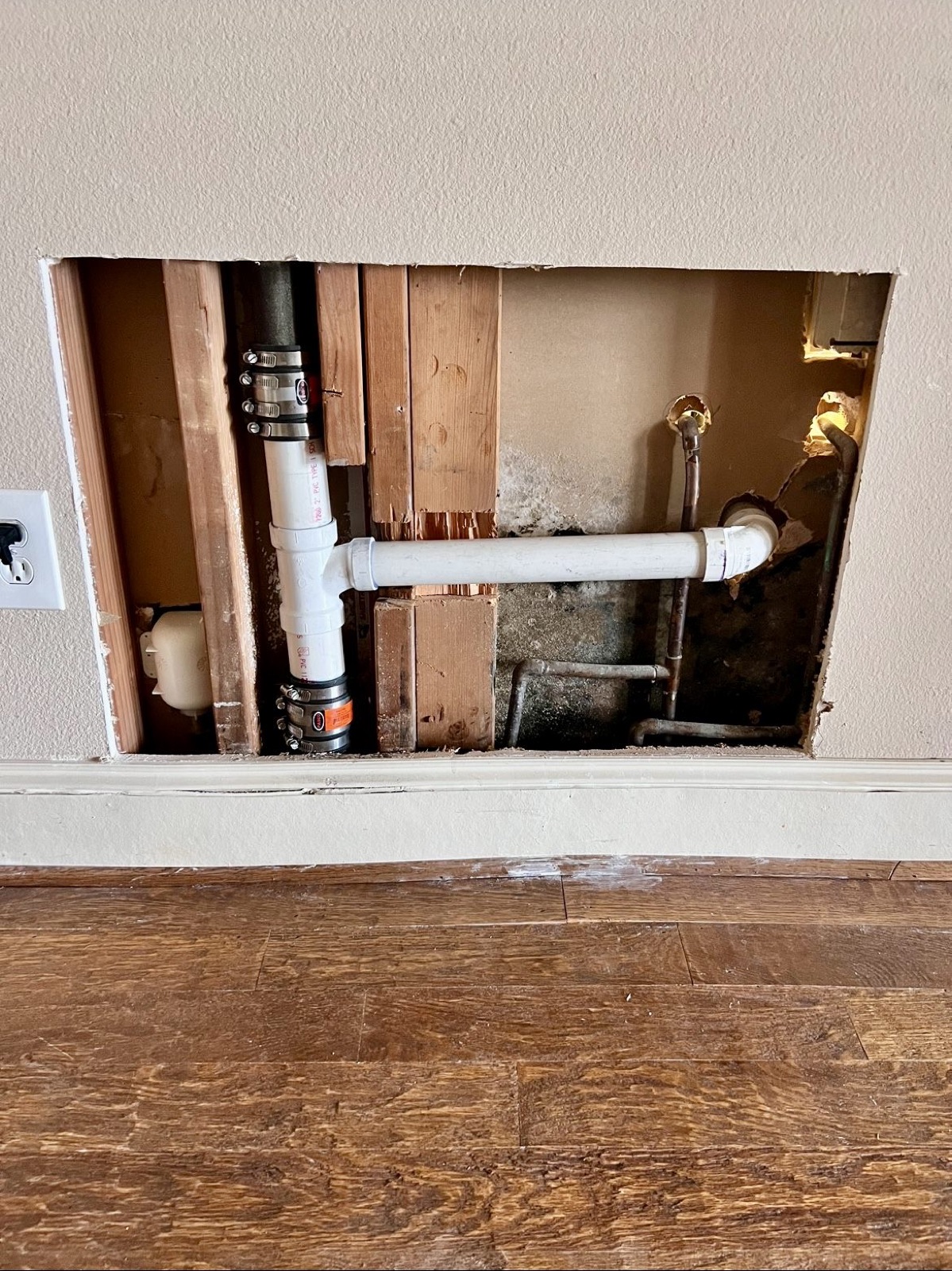 Completed plumbing project