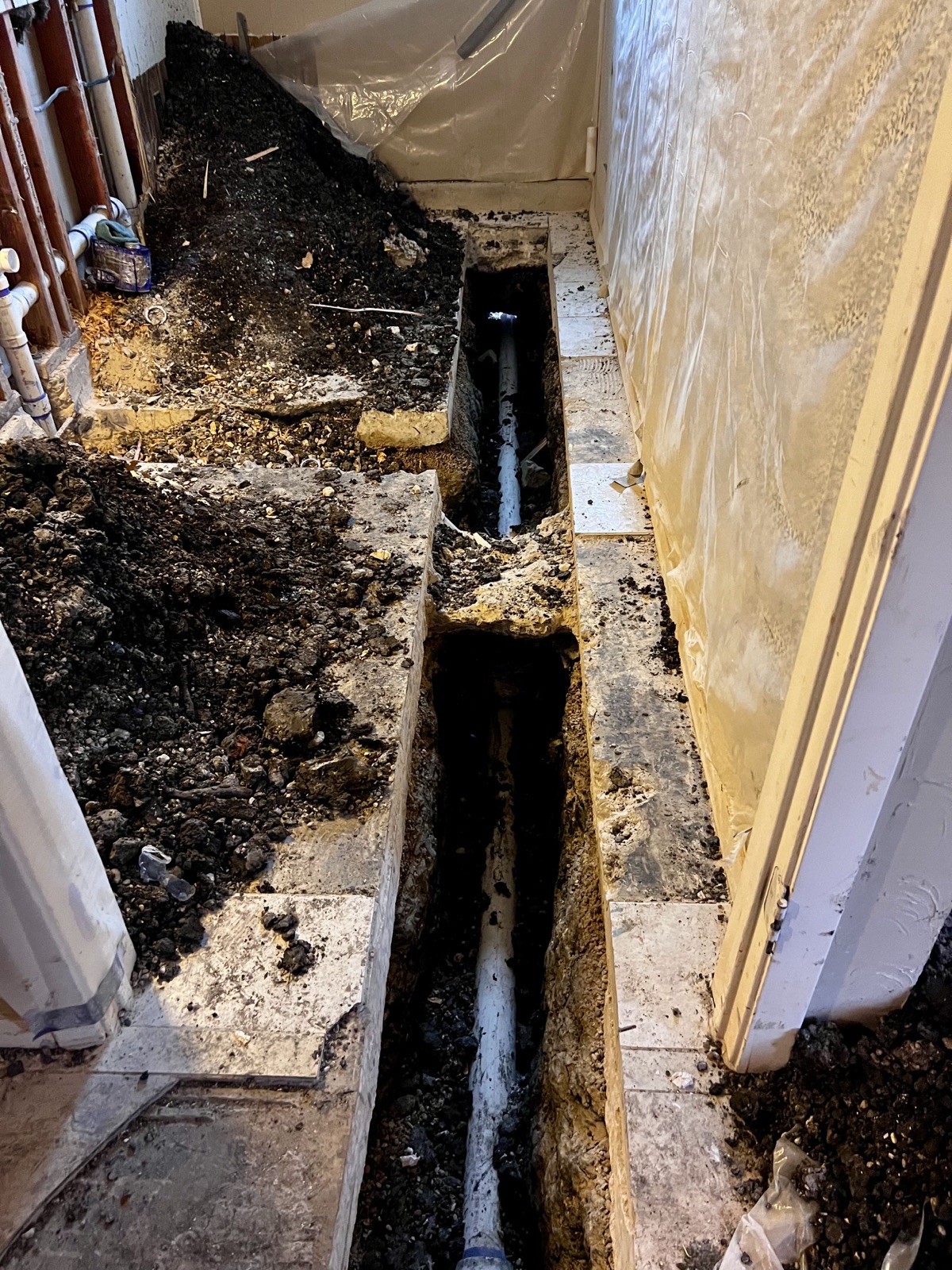 Completed plumbing project